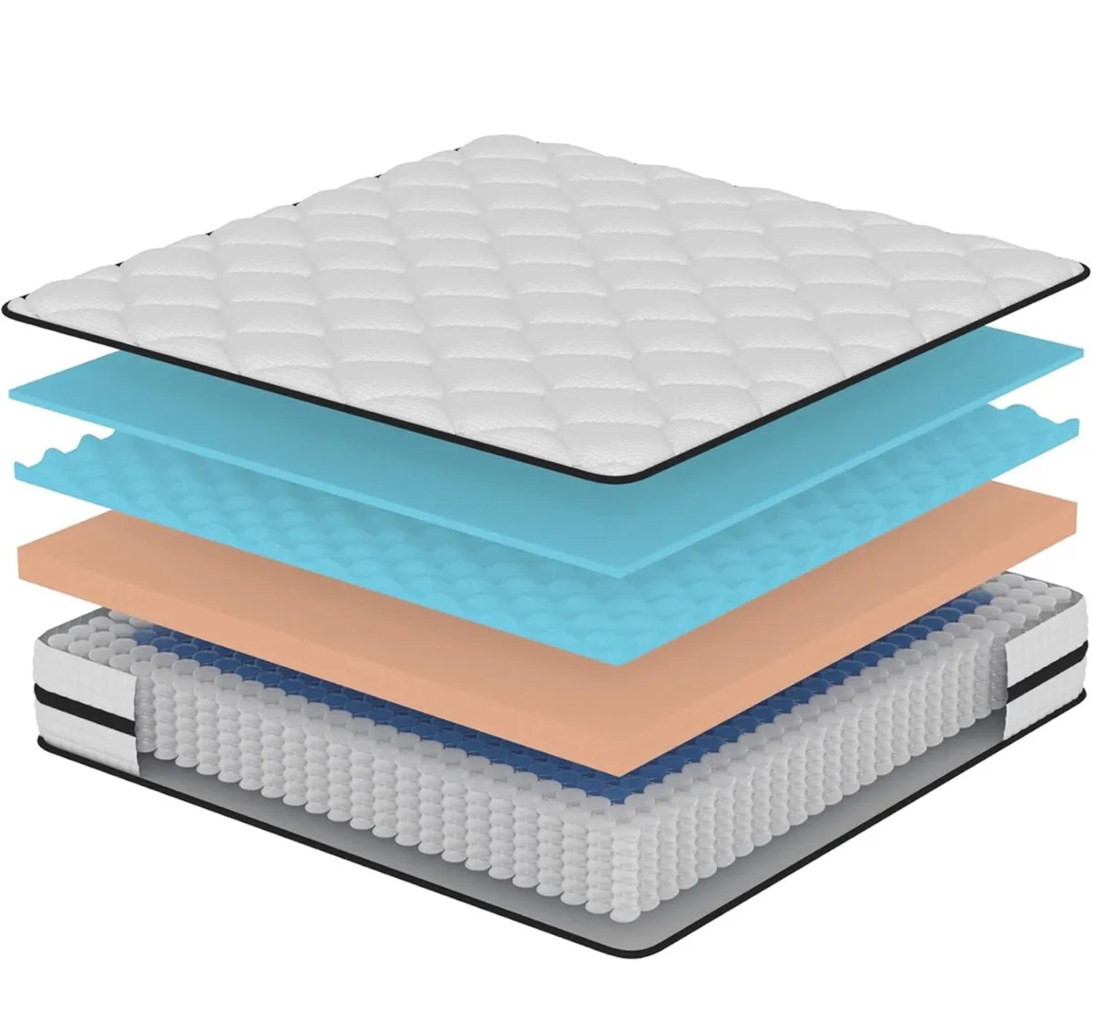 King Mattress, Hybrid Memory Foam and Spring, Zona - Image 2