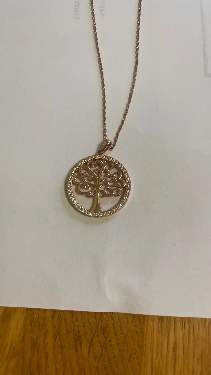 Tree of life necklace rose gold - Image 2