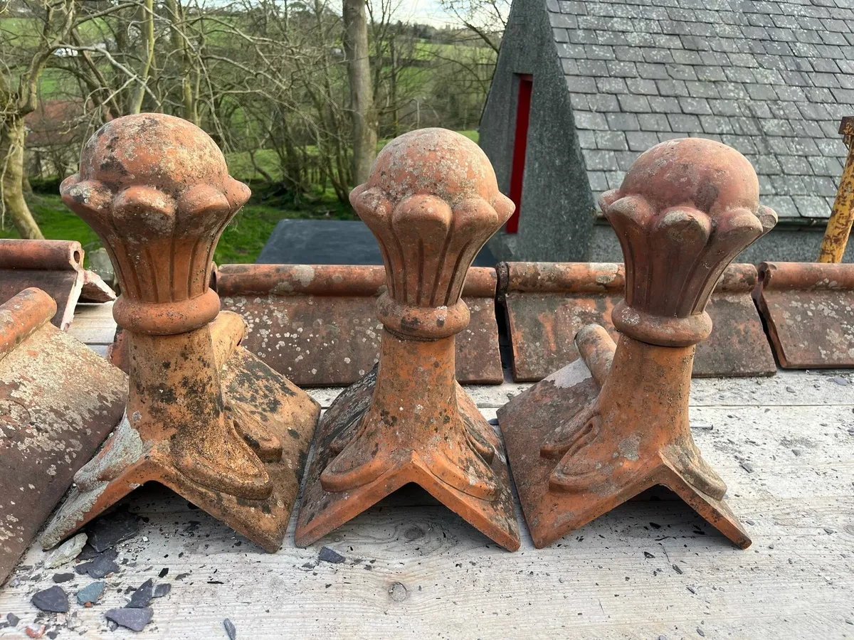 Bangor slates chimney pots floor ridge roof tiles - Image 3