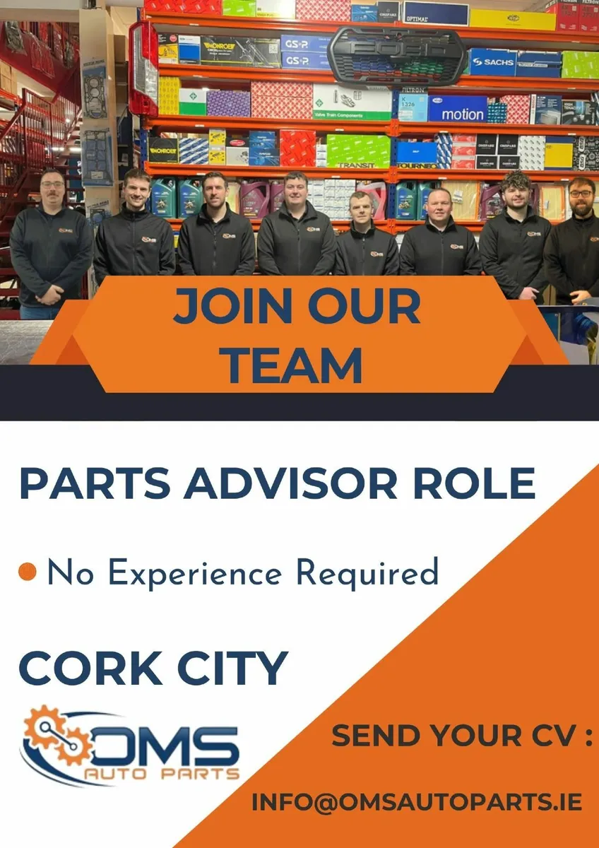 Now Hiring: Parts Advisors – OMS Auto Parts, Cork - Image 1