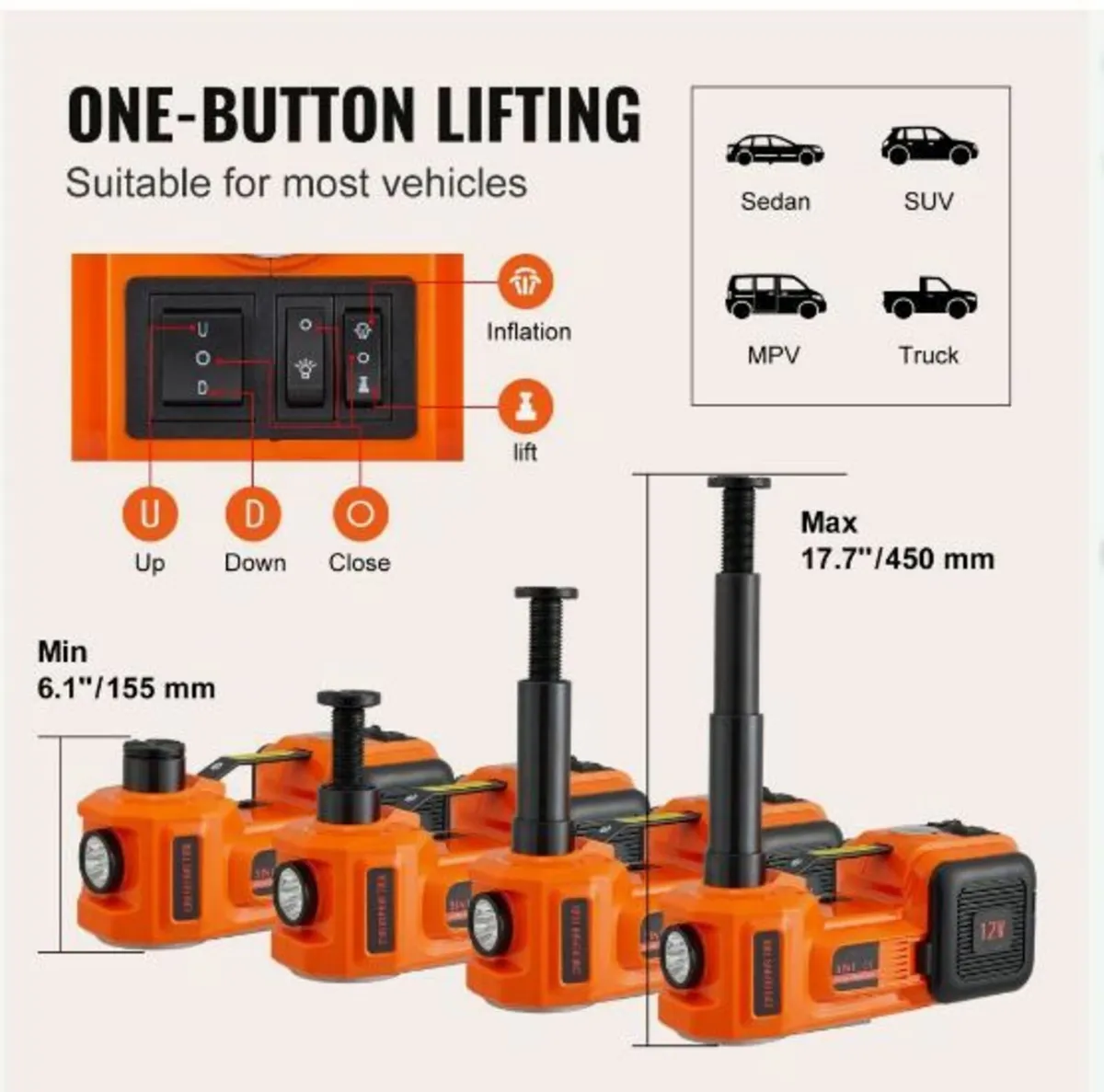 Electric Hydraulic Car Floor Jack 5 Ton 12V - Image 2