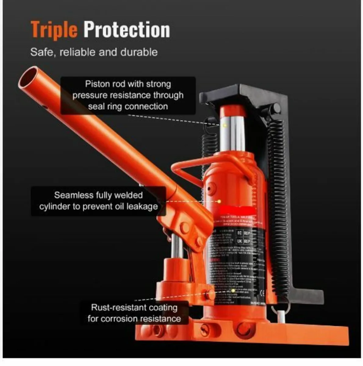 Hydraulic Toe Jack, 2.5 Ton On Toe Toe Jack Lift - Image 3