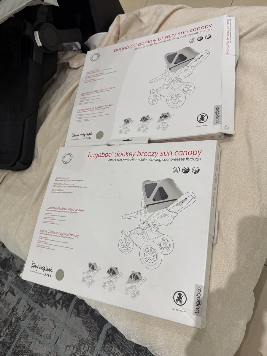 bugaboo donkey hood canopies x2 in swords - Image 4