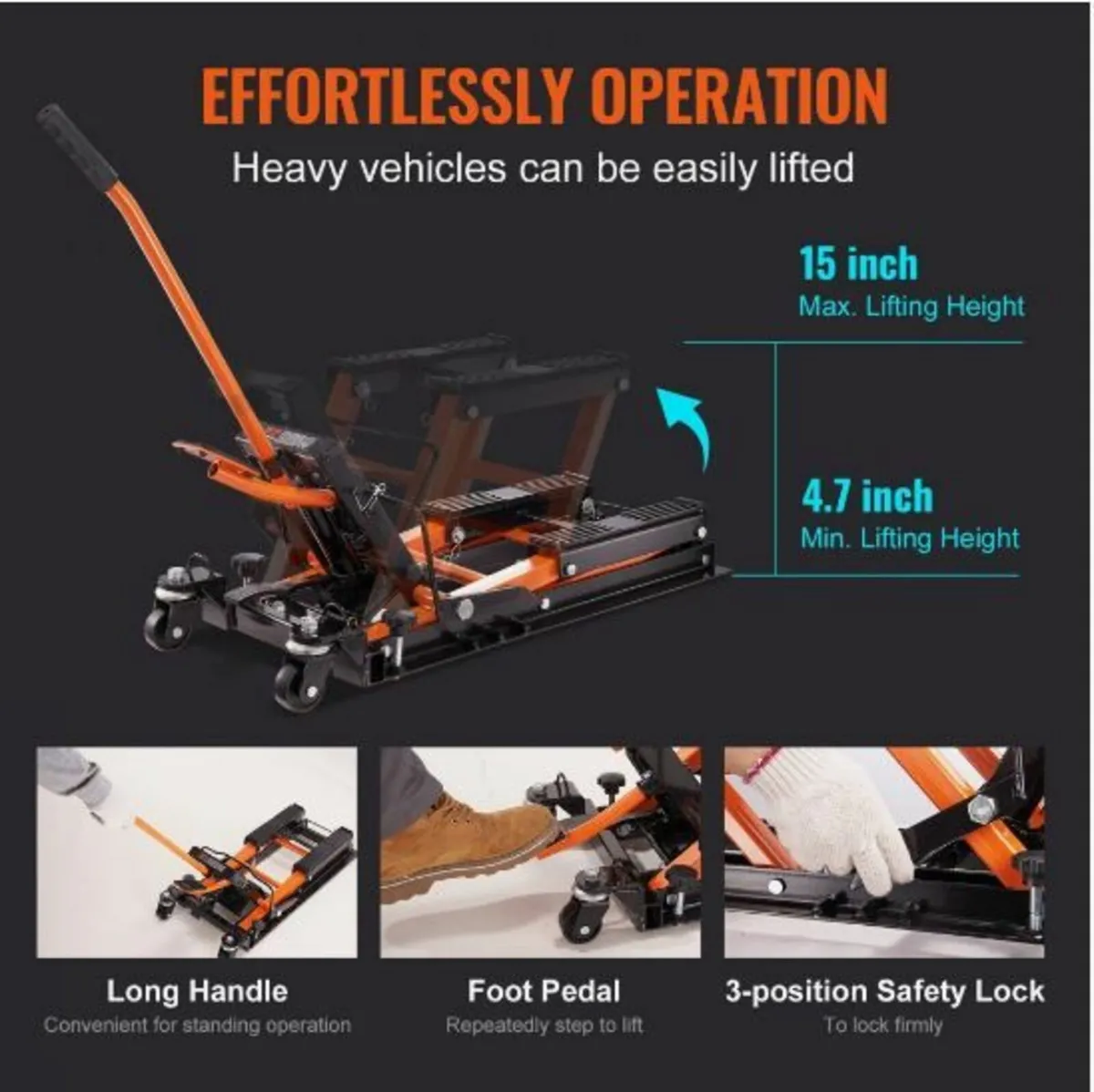 Motorcycle Hydraulic Pump Jack 1500 - Image 3
