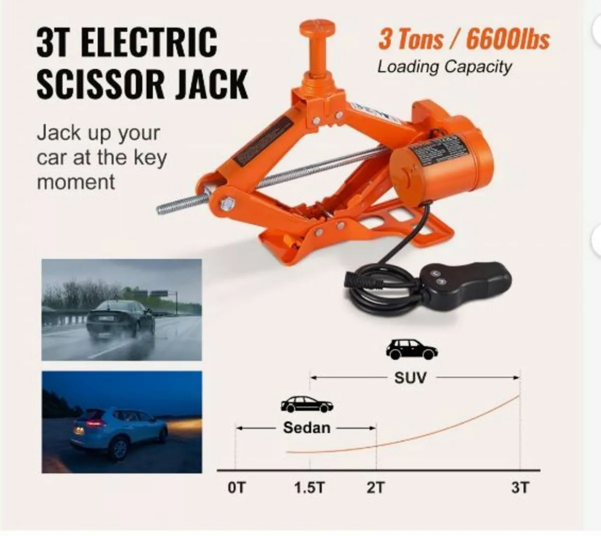 Electric Car Jack Floor Jack 3 Ton - Image 3