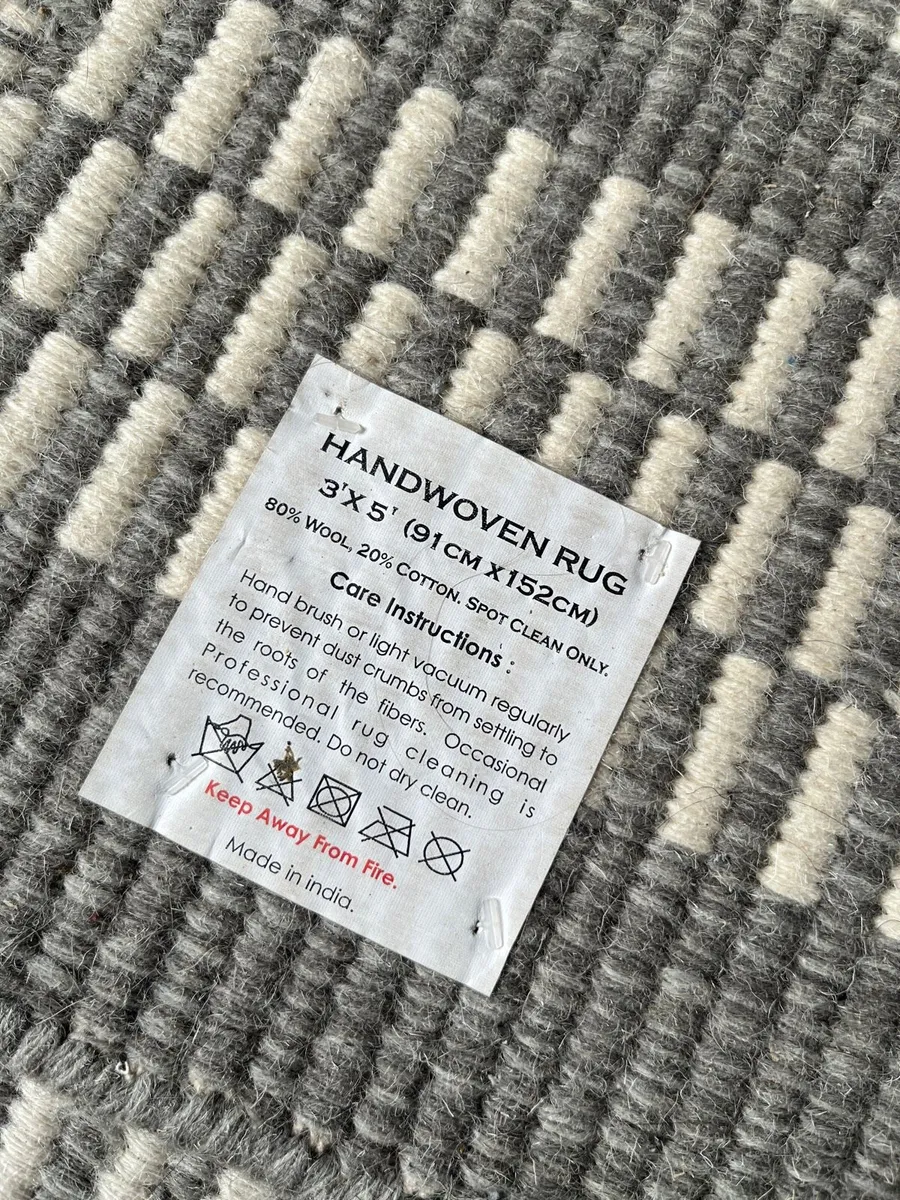 Grey Wool Rug - Image 3