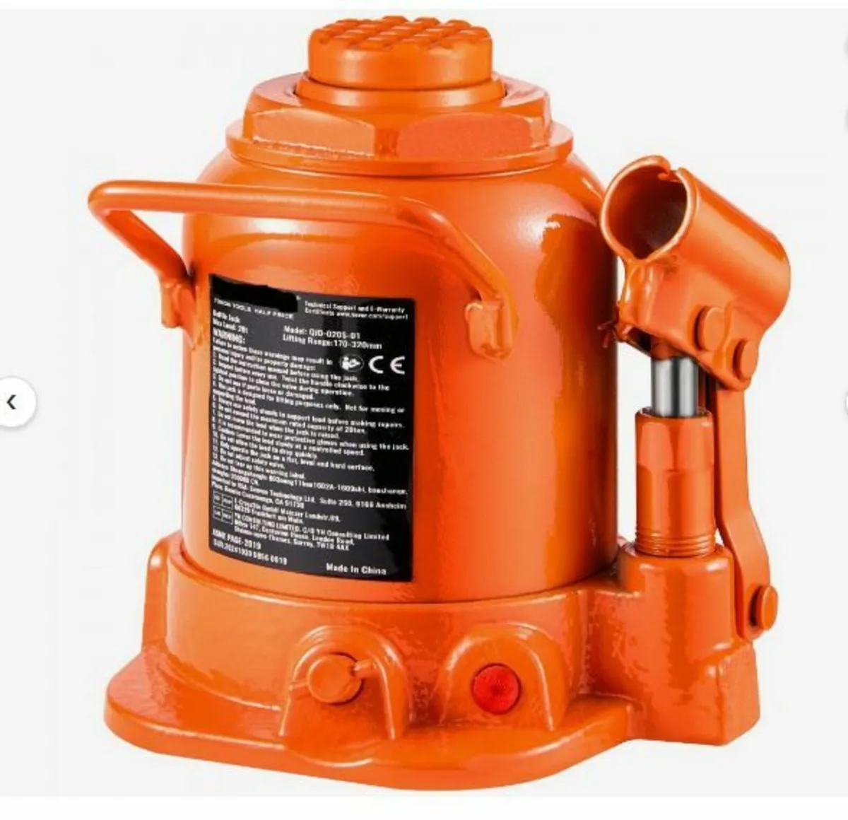 Hydraulic Bottle Jack 20 Ton Manual - Image 4