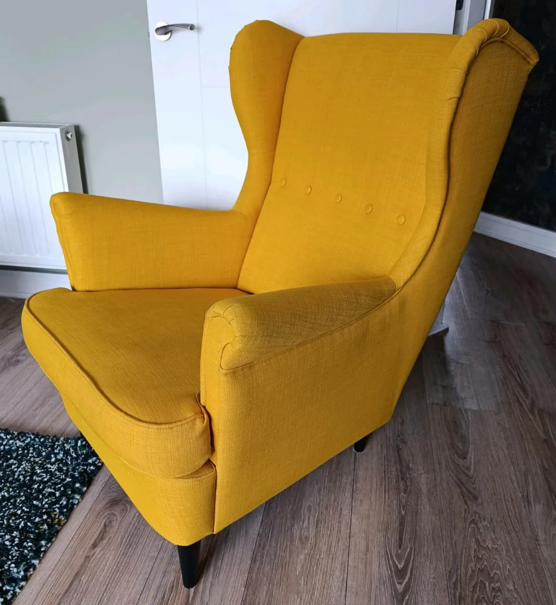 STRANDMON Wing chair, Skiftebo yellow - Image 1