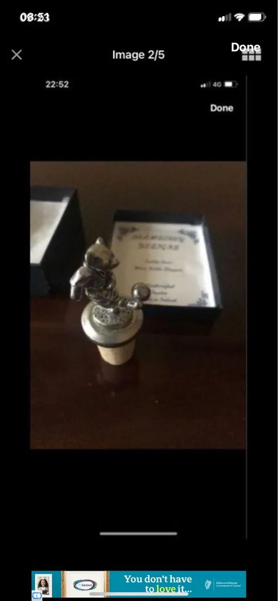 Vintage Pewter Bottle Stopper - Image 2