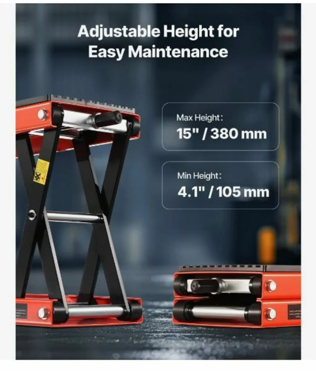 Motorcycle Scissor Lift Jack 1200lbs Wide Deck - Image 3