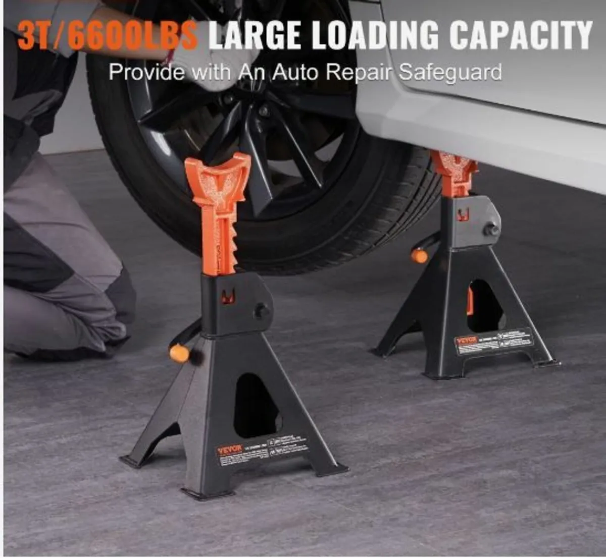 Jack Stands, 3 Ton (6,000 lbs) Capacity - Image 2