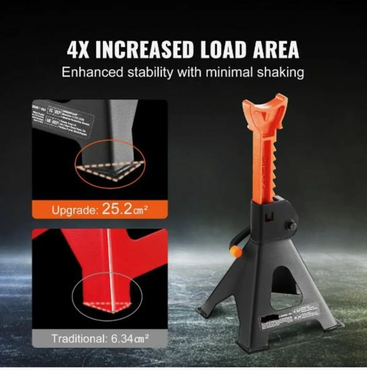 Jack Stands, 3 Ton (6,000 lbs) Capacity - Image 3