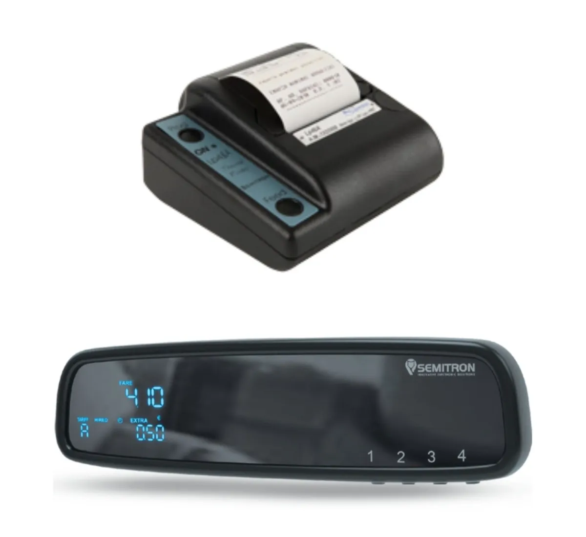 Mirror taxi meter & printer