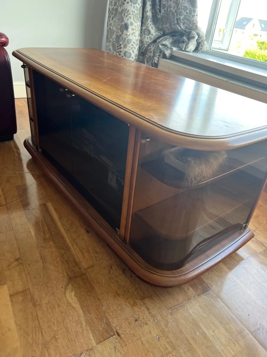 Sideboard  TV board wooden massiv glass for free - Image 2