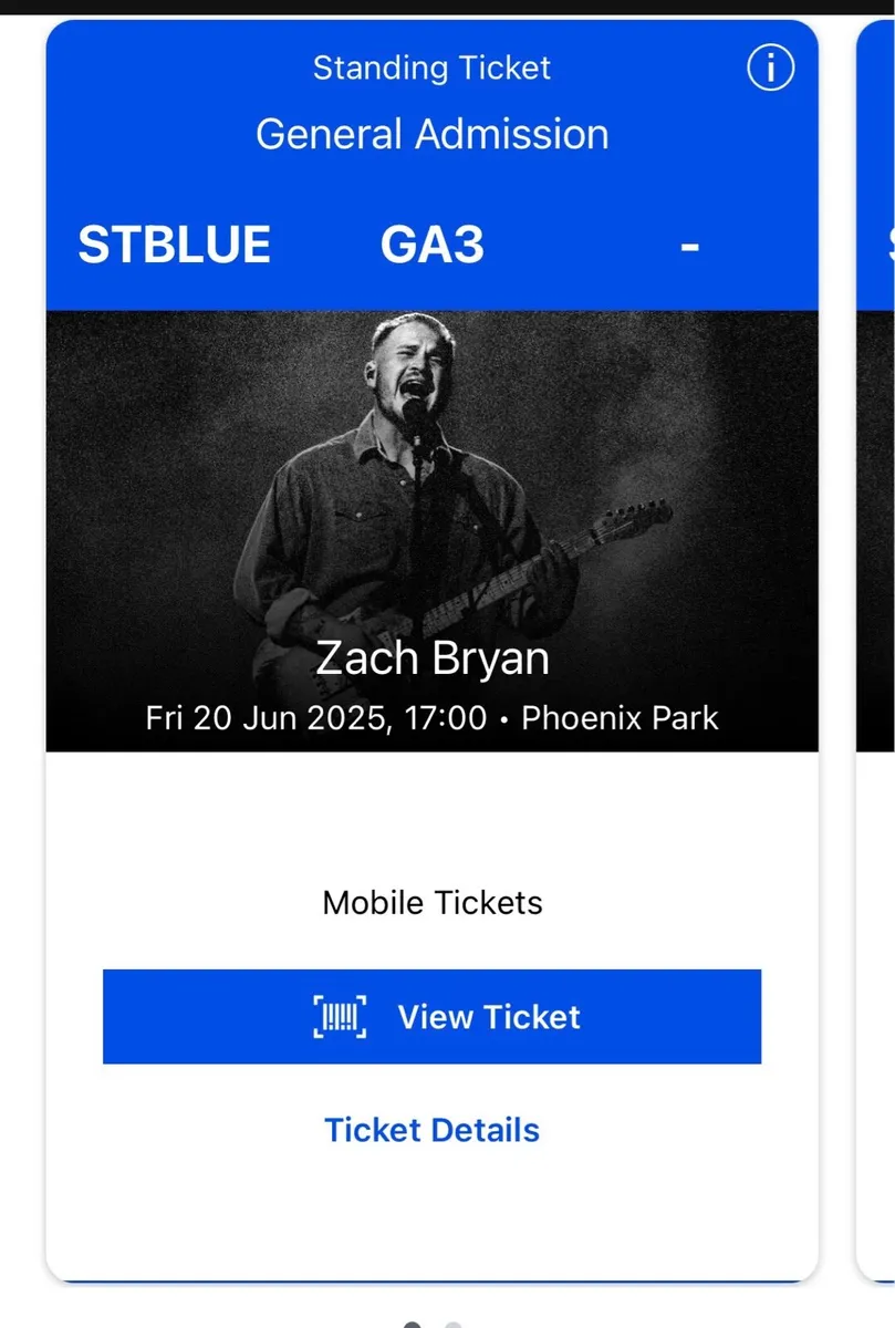 Zach Bryan - Fri 20th (2 tickets)