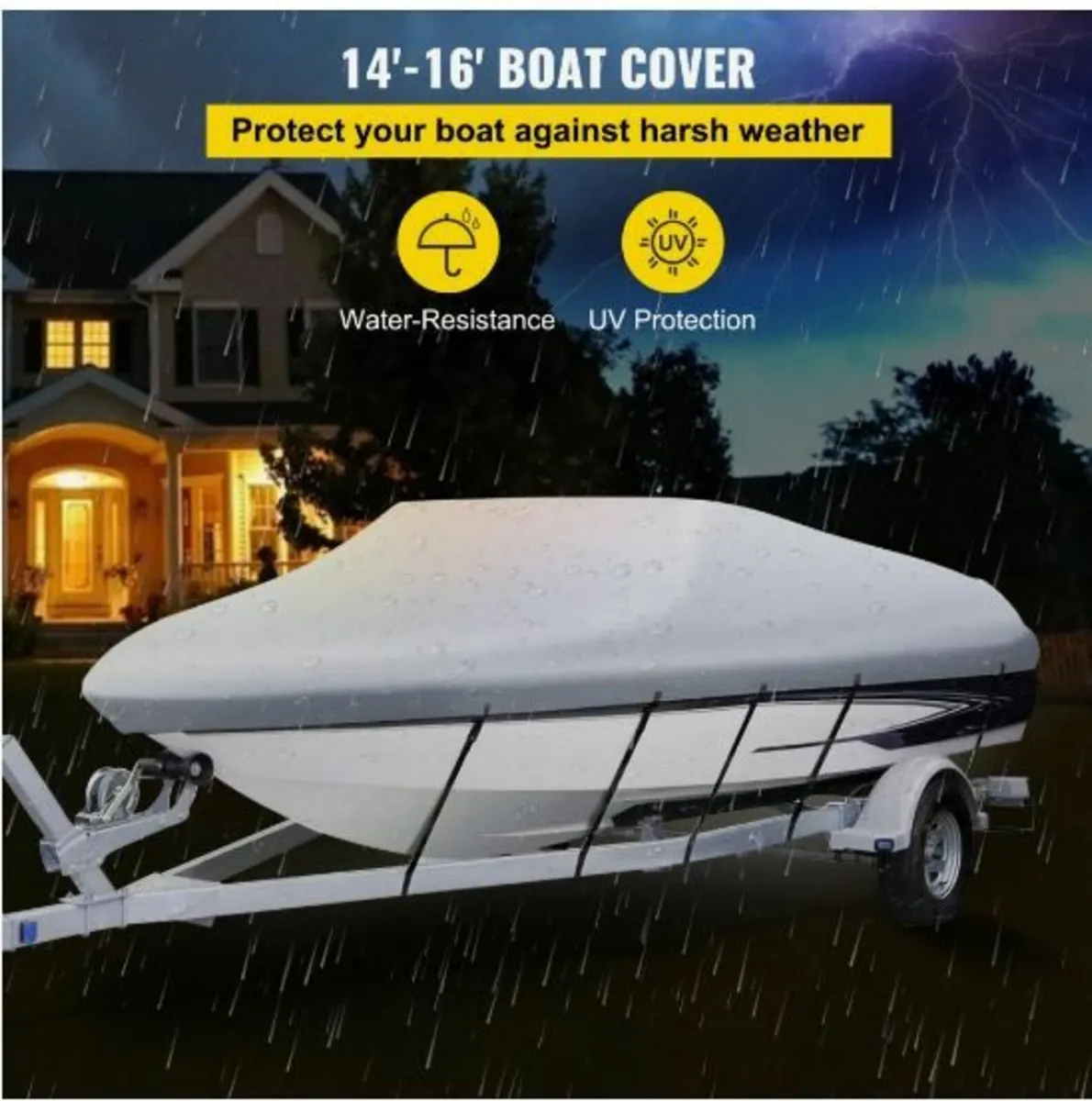 Waterproof Boat Cover, 14'-16' - Image 2