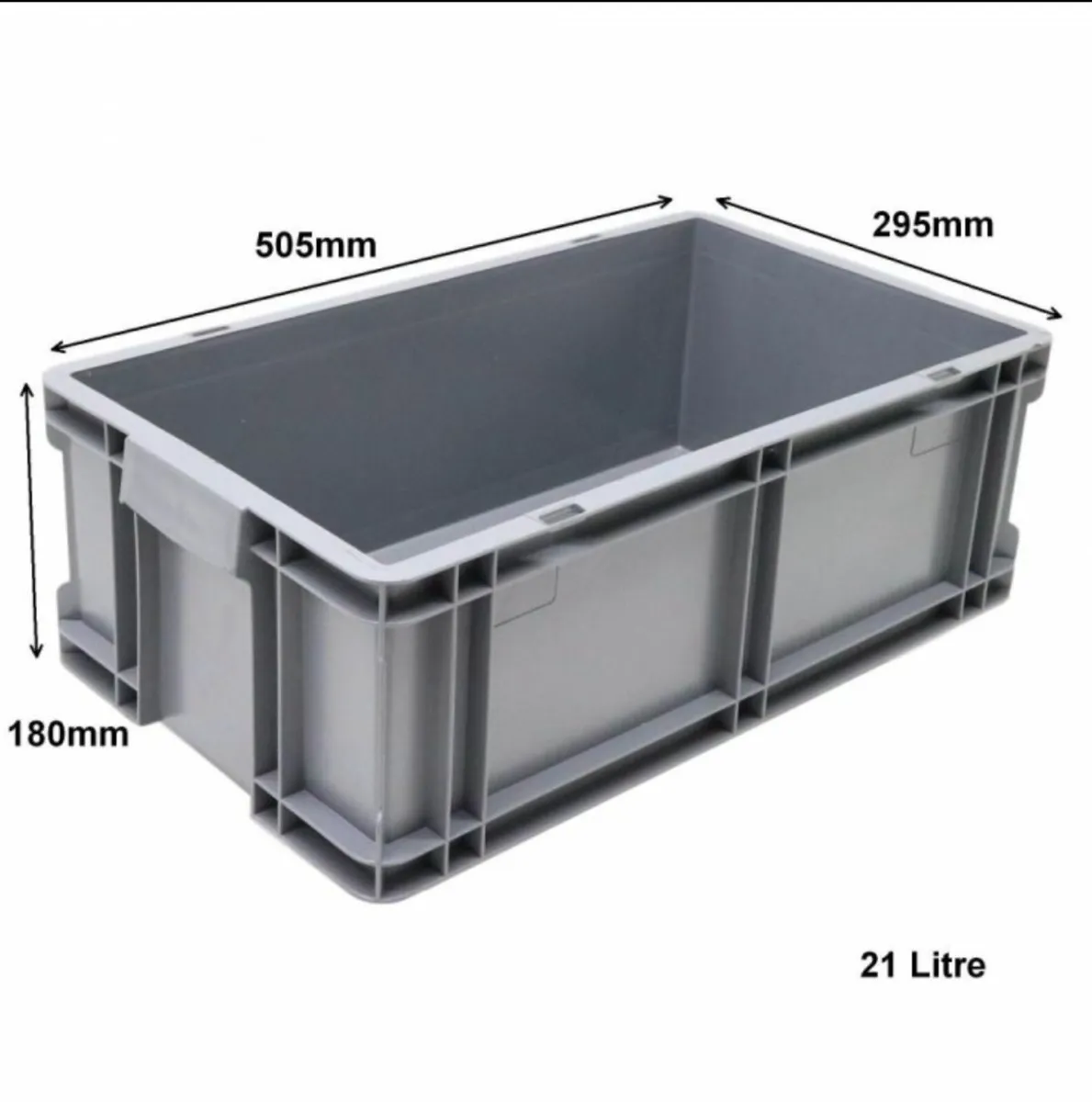 Pack of 10 - 21L heavy duty storage boxes - Image 3