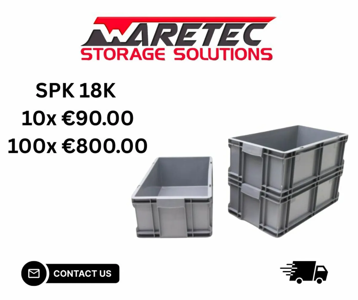 Pack of 10 - 21L heavy duty storage boxes - Image 1