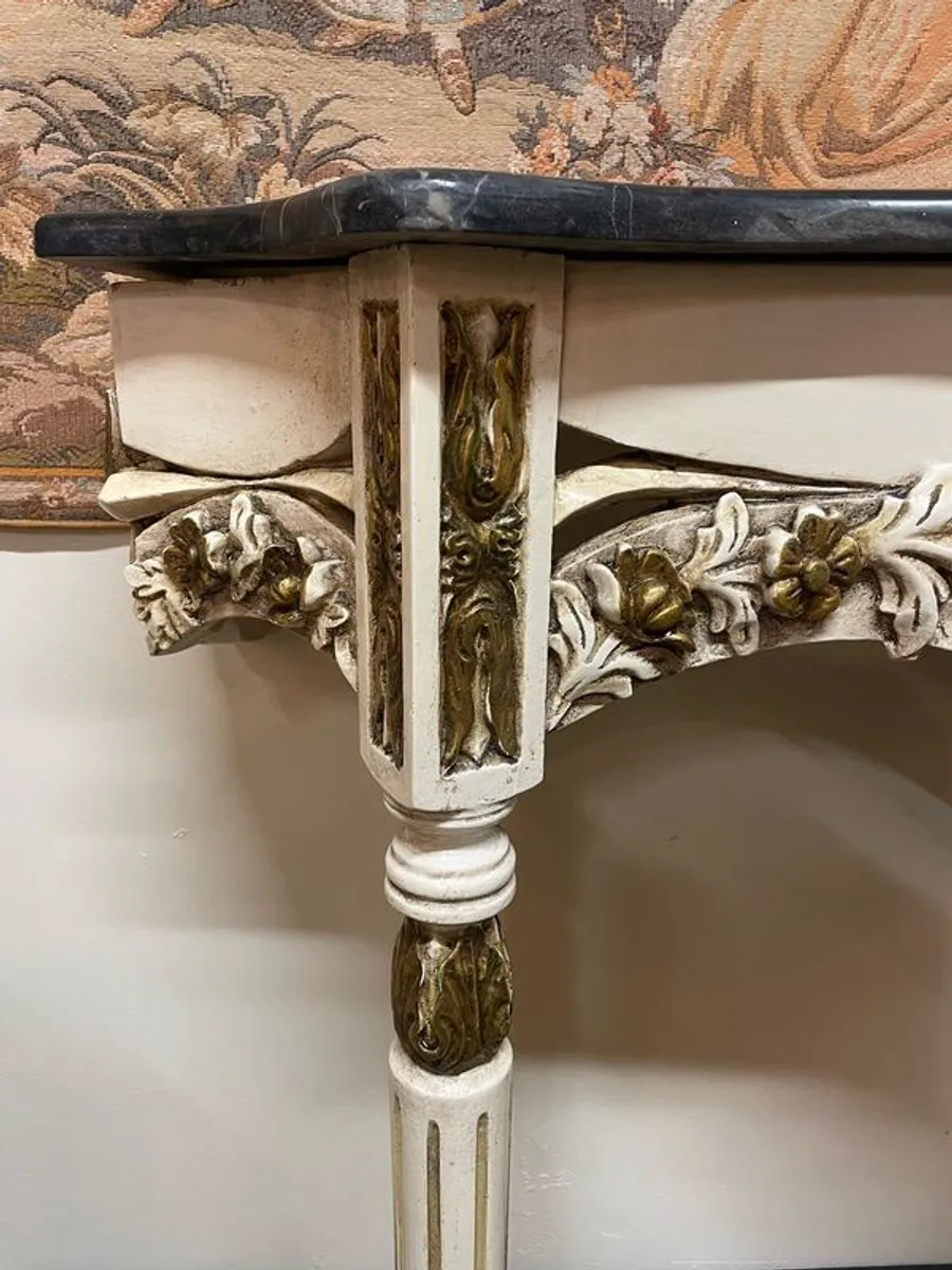 Fabulous Italian Marble Top Floating Console Table - Image 3