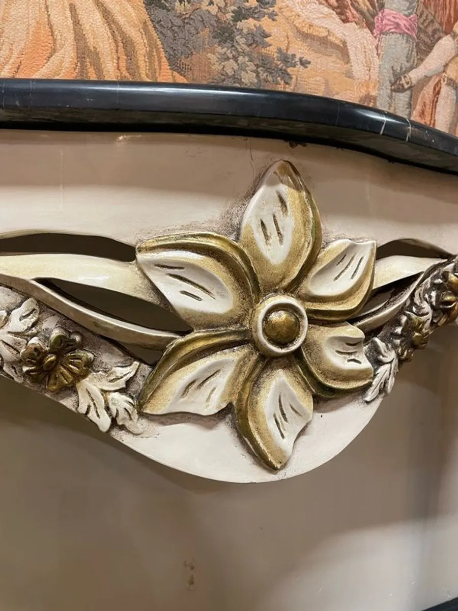 Fabulous Italian Marble Top Floating Console Table - Image 4