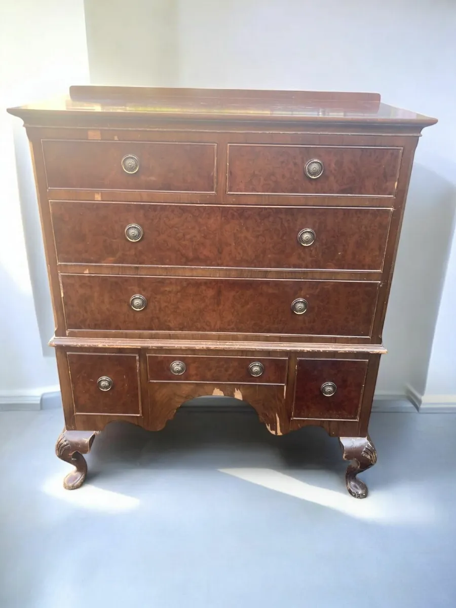 Antique Chest of Drawers - Walnut - Image 2