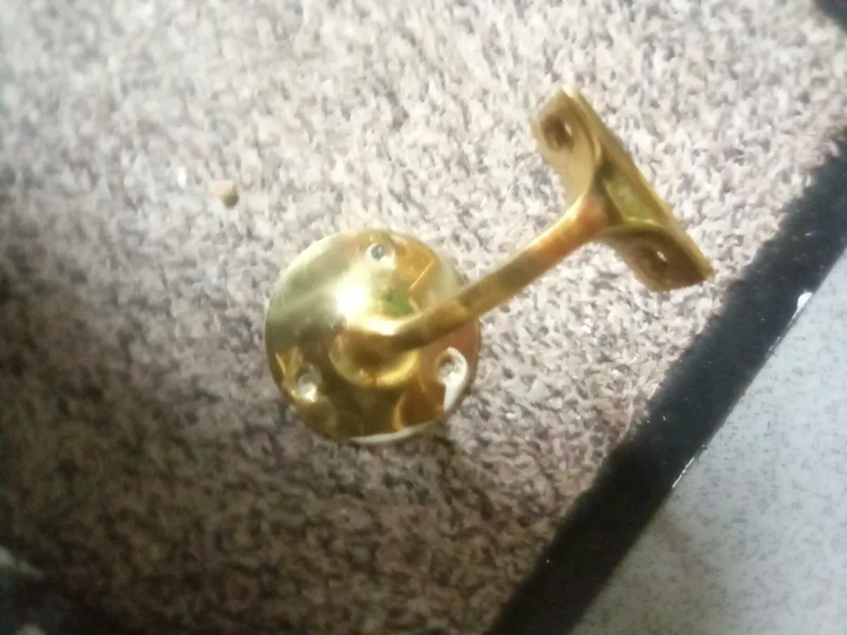 2  HAND RAIL BRACKETS .TOILET ROLL AND CUP HOLDER - Image 3
