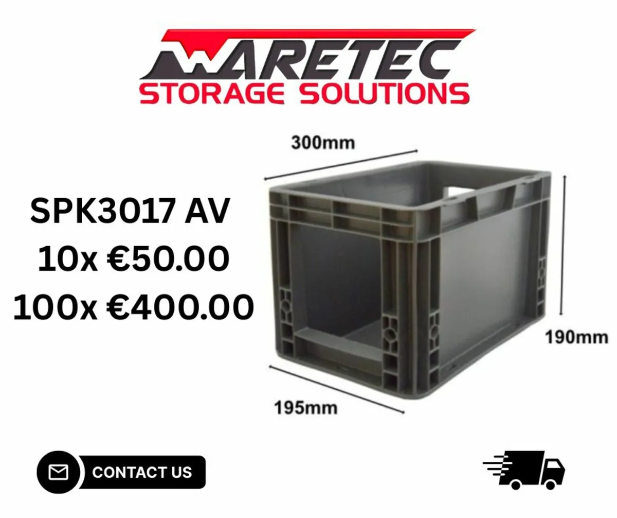 10 heavy duty storage boxes - Image 1