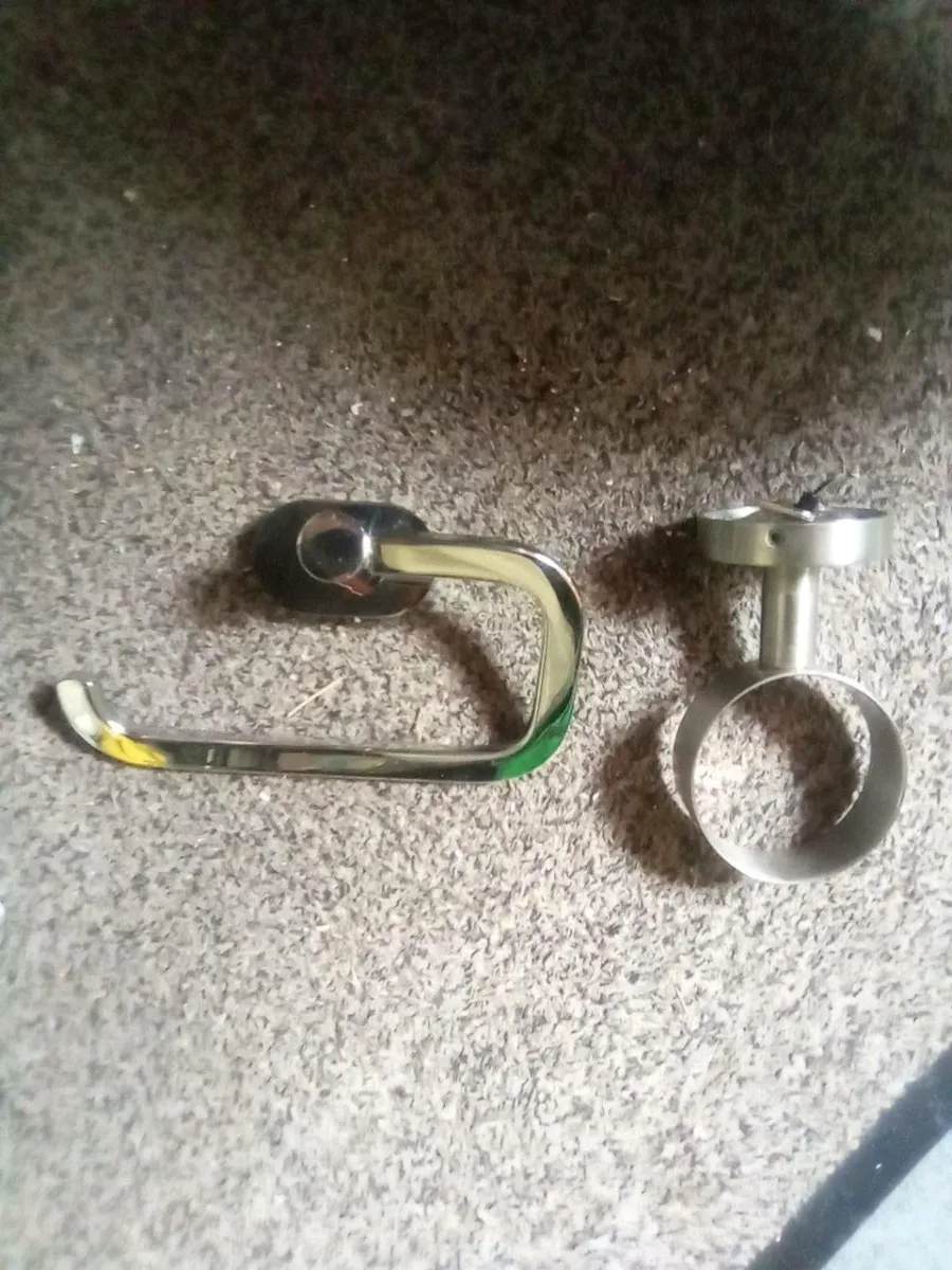 2  HAND RAIL BRACKETS .TOILET ROLL AND CUP HOLDER - Image 4