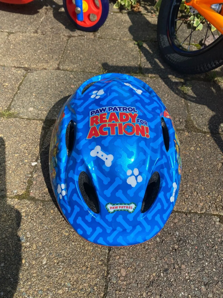 Balance bike, paw patrol scooter and helmet - Image 4