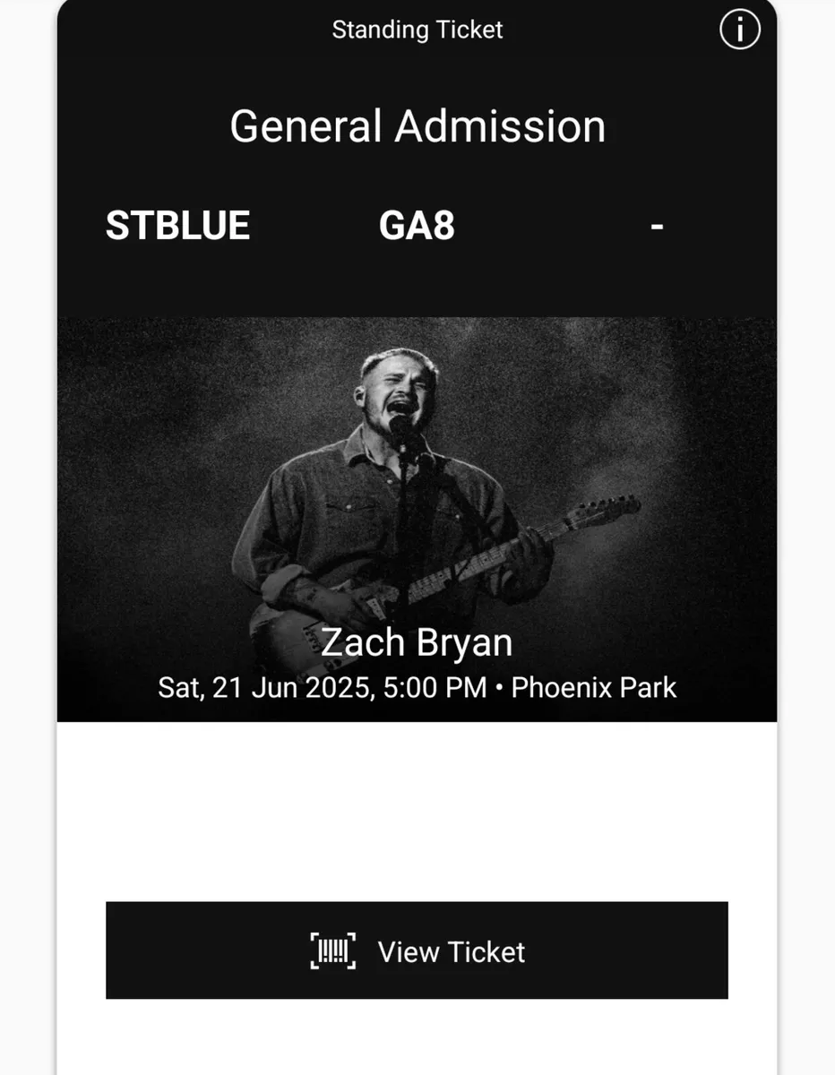 Zach Bryan tickets - Image 1