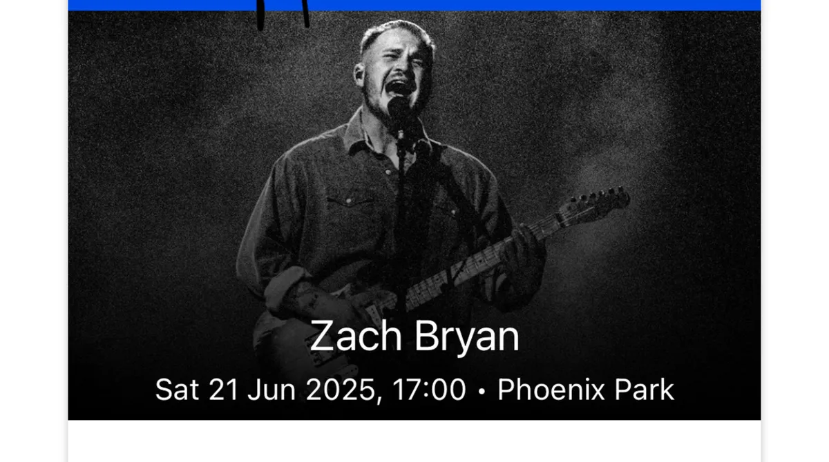 Saturday Zach Bryan ticket