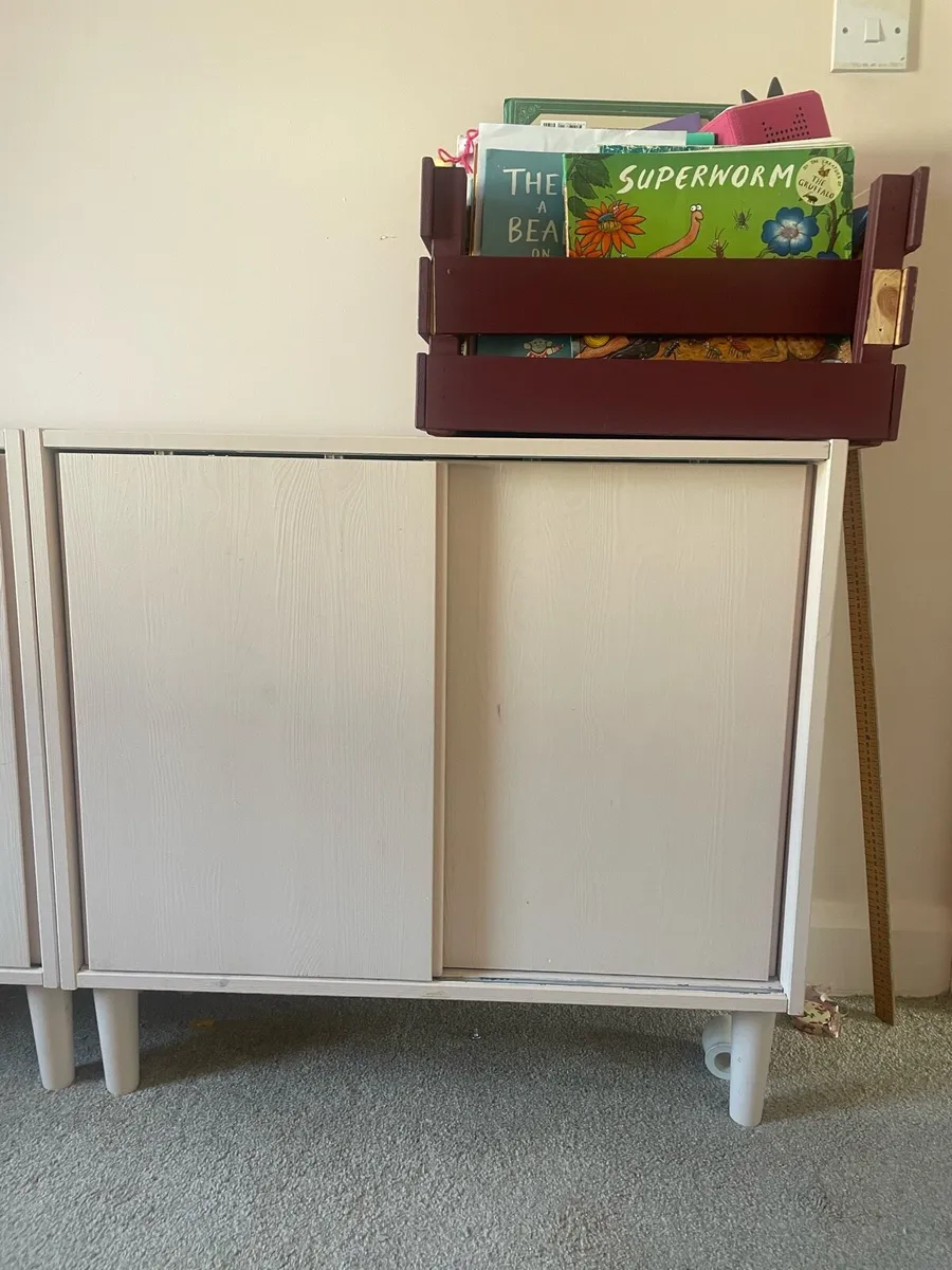Painted Pink IKEA Cabinets - Image 1
