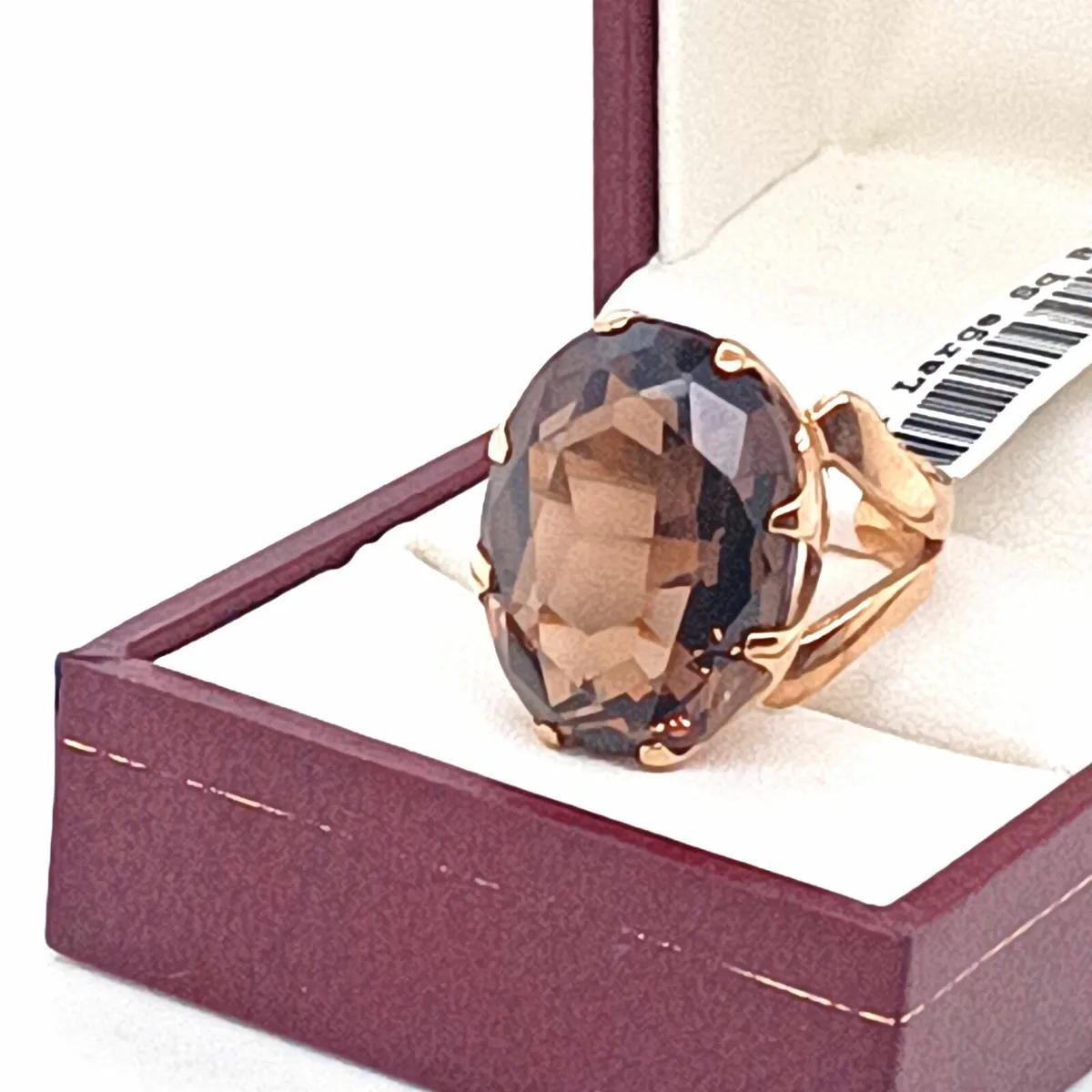 Vintage Large Smokey Quartz, 9k Gold Ring - Image 4