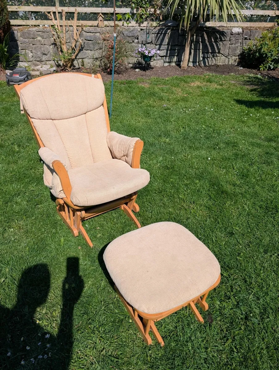 Nursing Glider Chair and Footstool - Image 1
