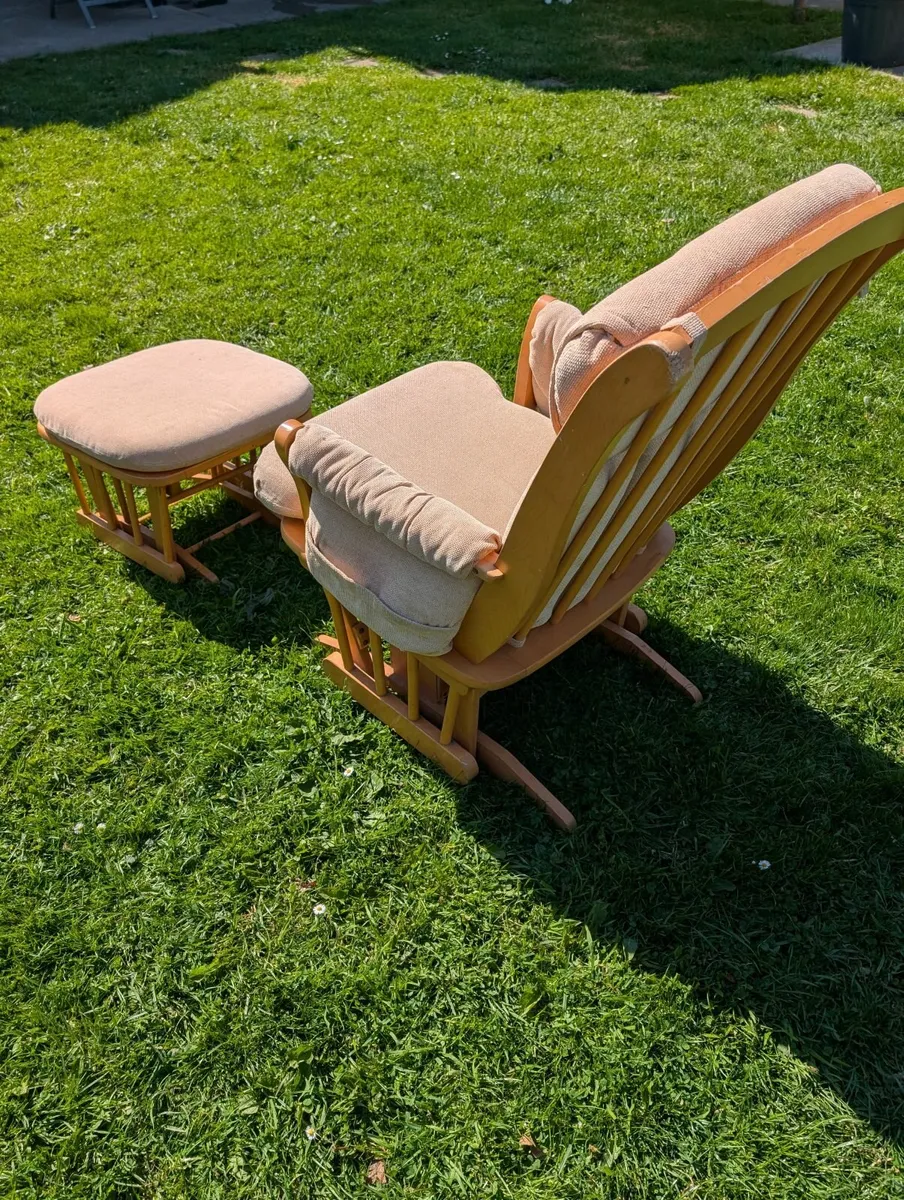 Nursing Glider Chair and Footstool - Image 2