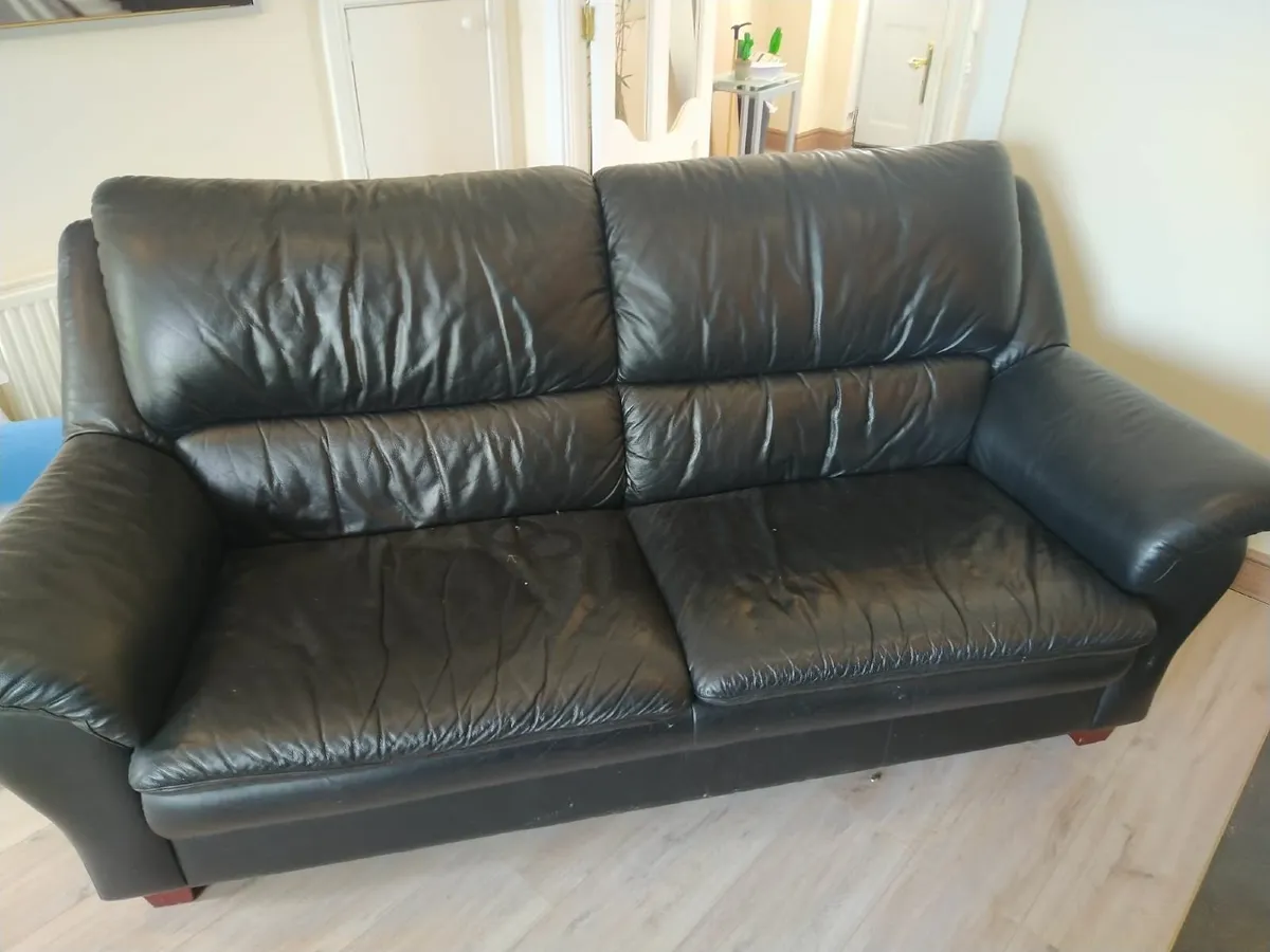 3 seater leather sofa