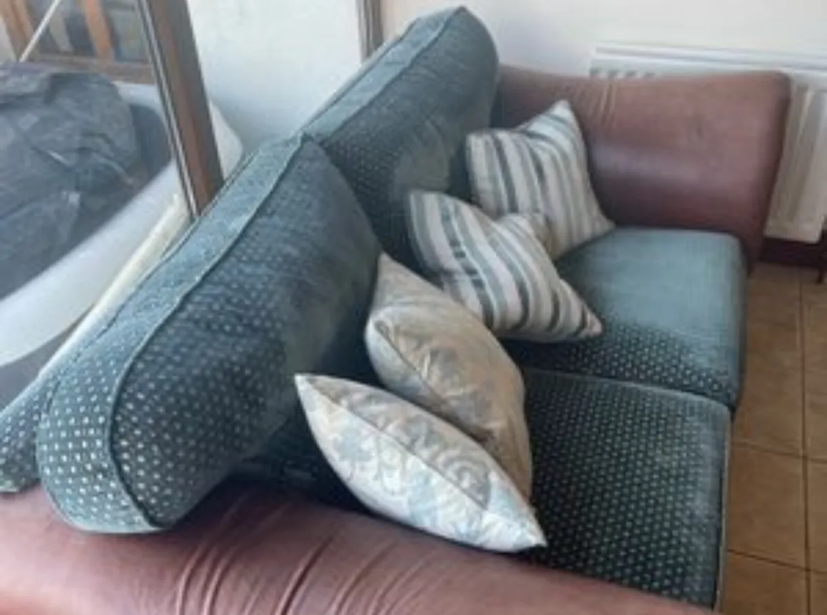 Leather pillowback couches - Image 4