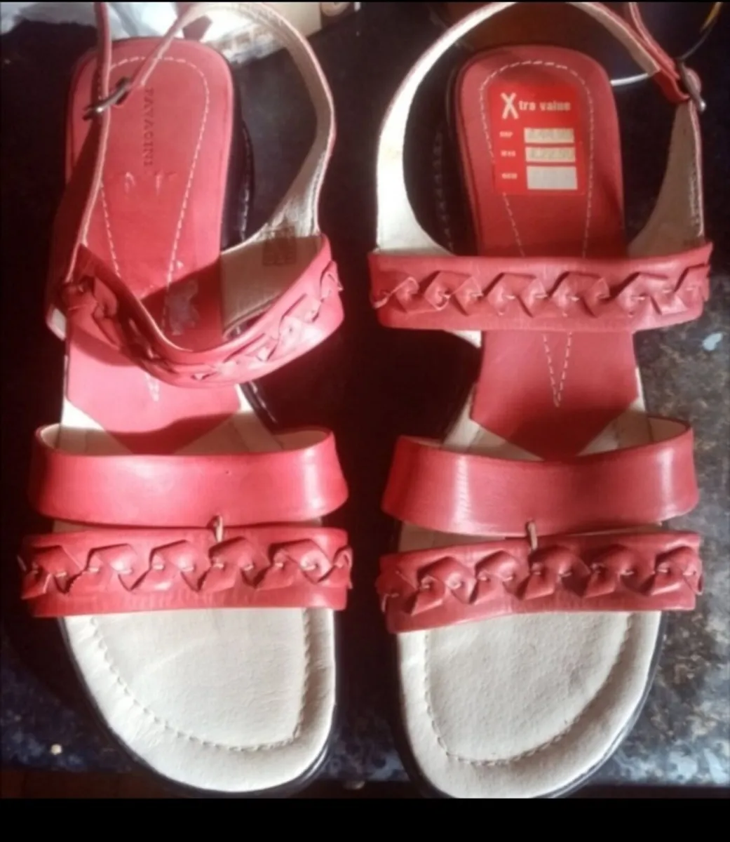Ladies Red Sandals - Image 1