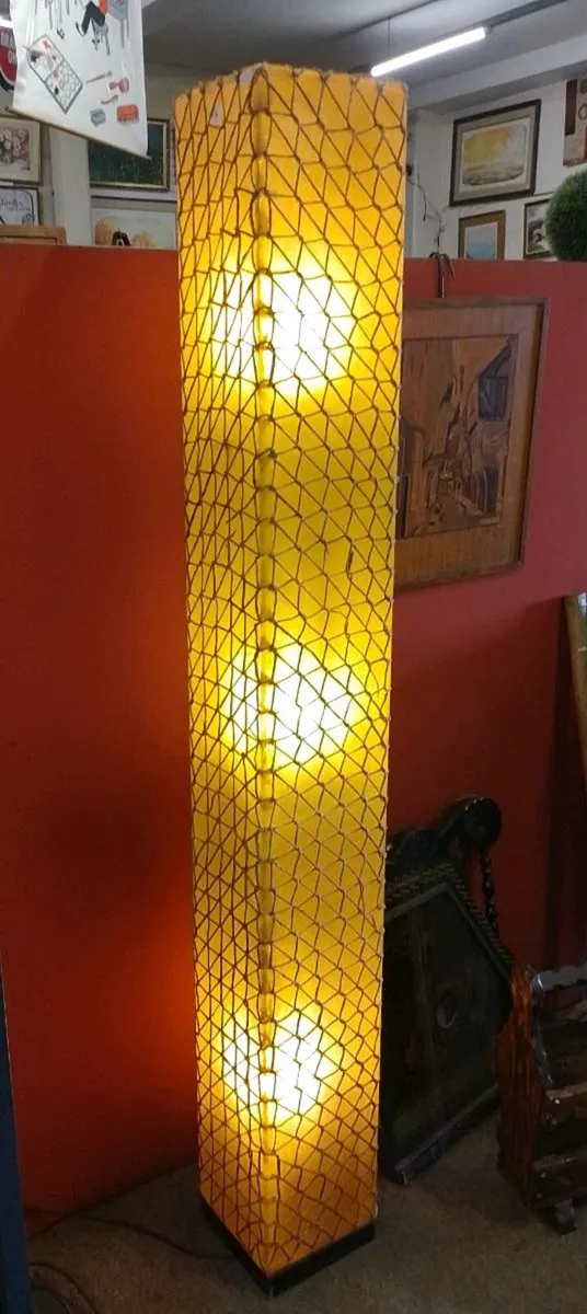 Mid Century Hide Floor Lamp - Image 1