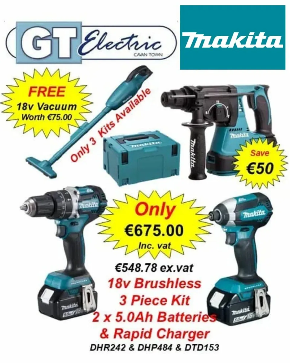 Makita DHP484/DTD153/DHR242 3 Piece Kit