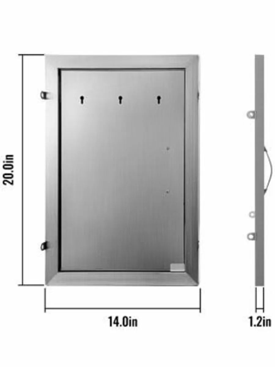 14x20 BBQ Access Door Stainless Steel Island - Image 2