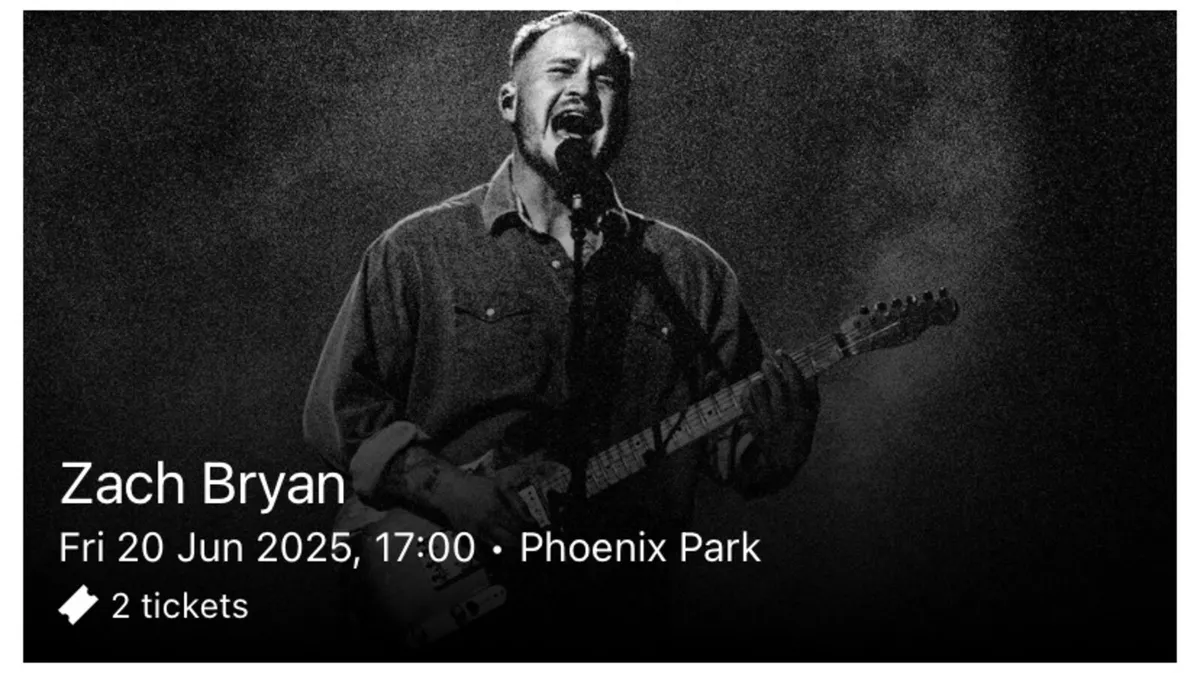 Zach Bryan Friday 20th June 2 Standing Tickets
