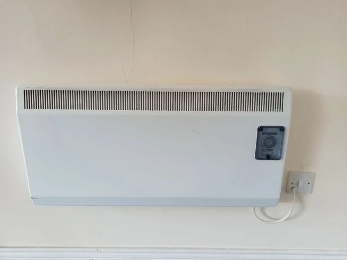 Classic wall panel heater by Quartz Electronics splash proof with timer and fitting rack   radiator size 82x42cm - Image 1