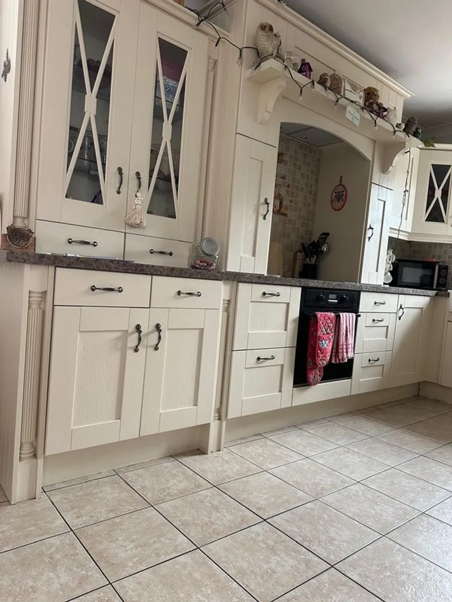 Solid Oak Painted with over mantle - Image 3