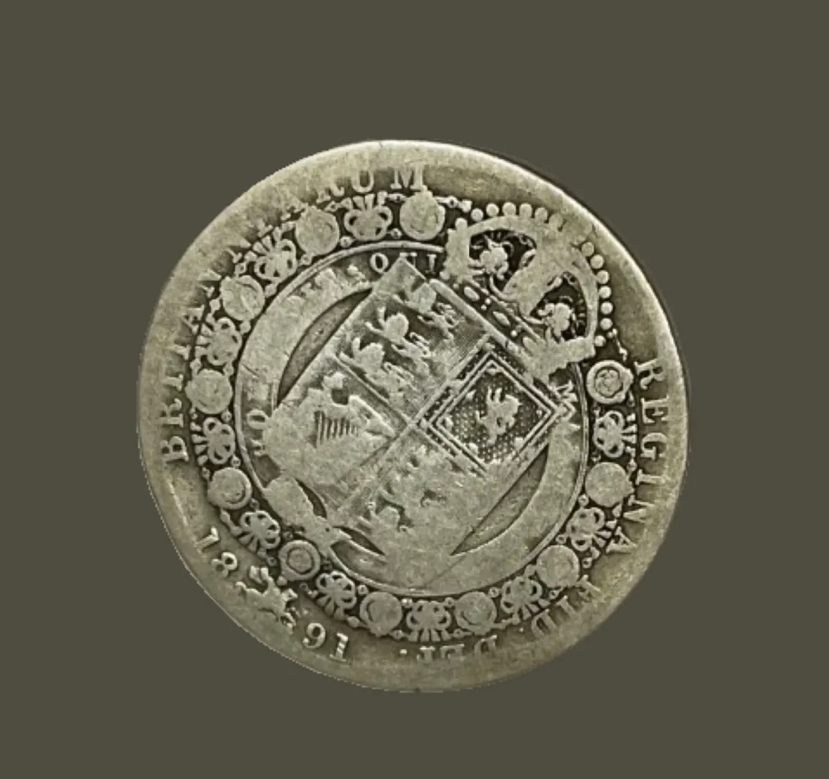 1891 UK Half Crown - Image 2