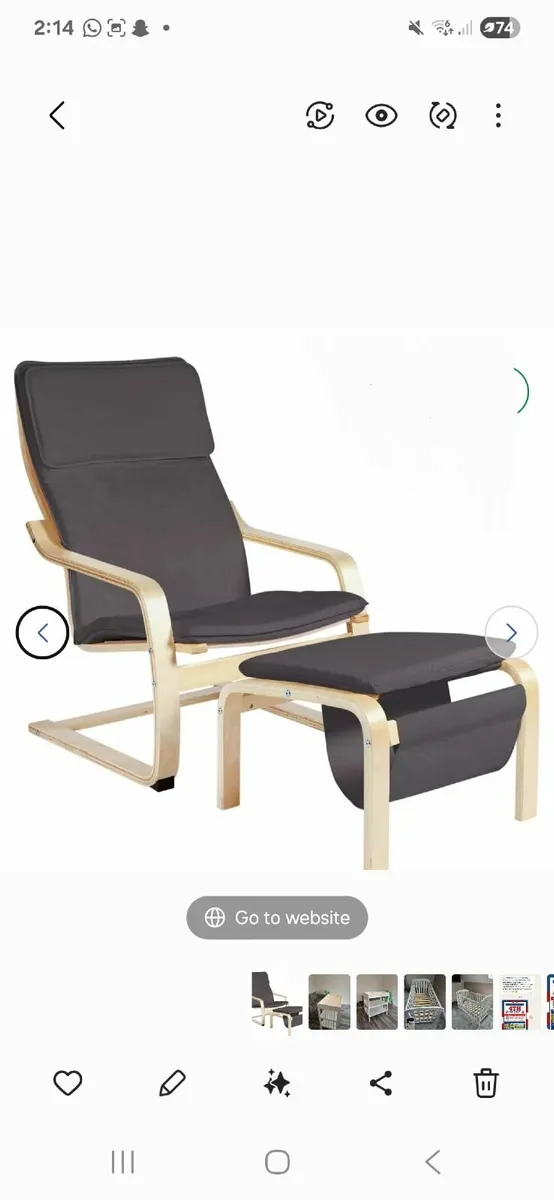 Chair and footstool