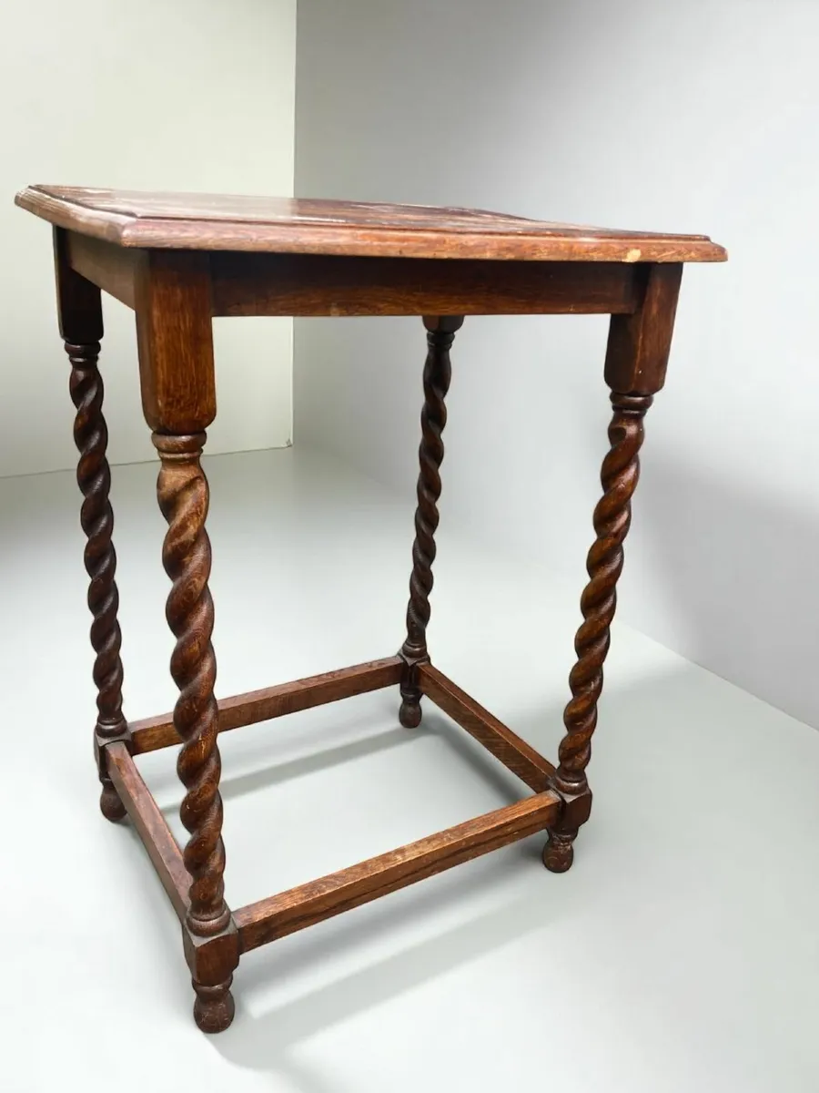 Lamp Table - Antique - Oak - Image 1