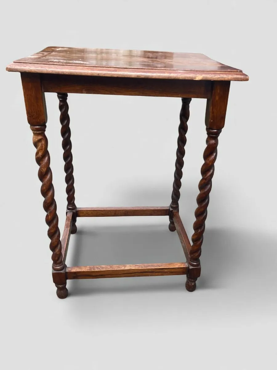 Lamp Table - Antique - Oak - Image 2