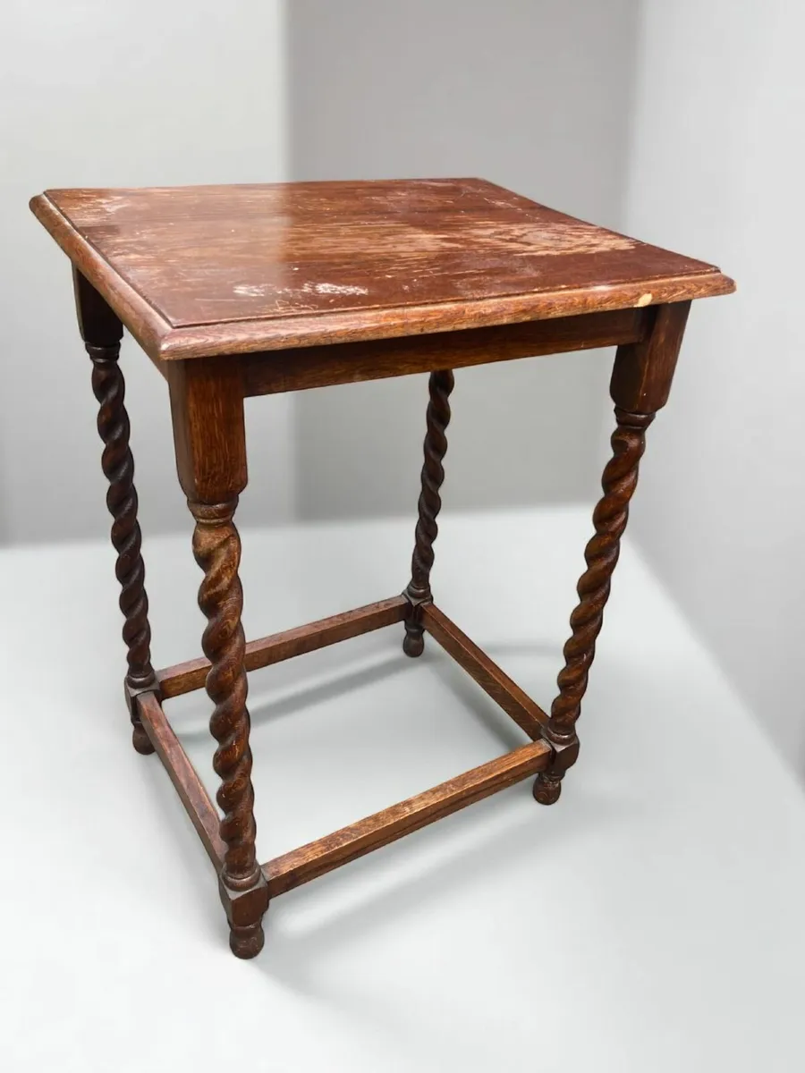 Lamp Table - Antique - Oak - Image 3