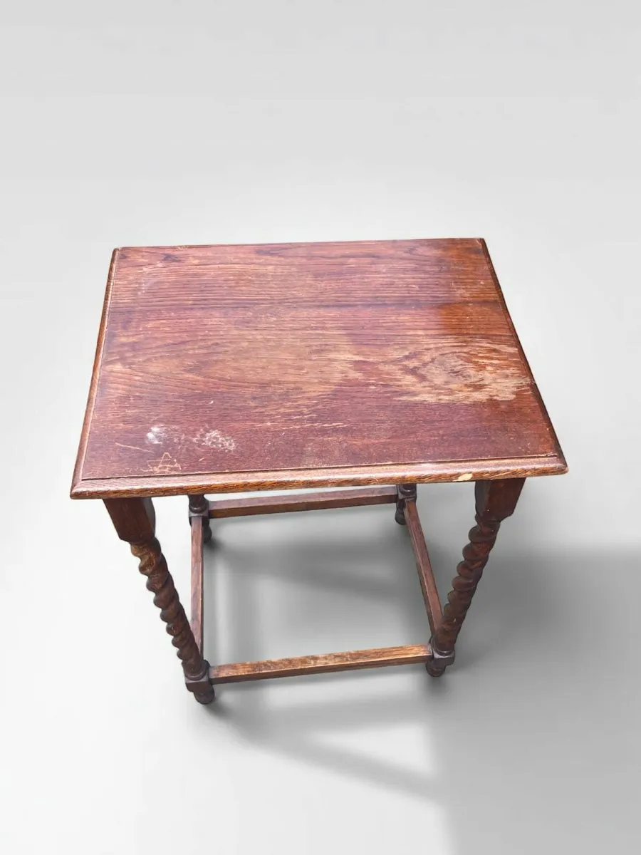 Lamp Table - Antique - Oak - Image 4